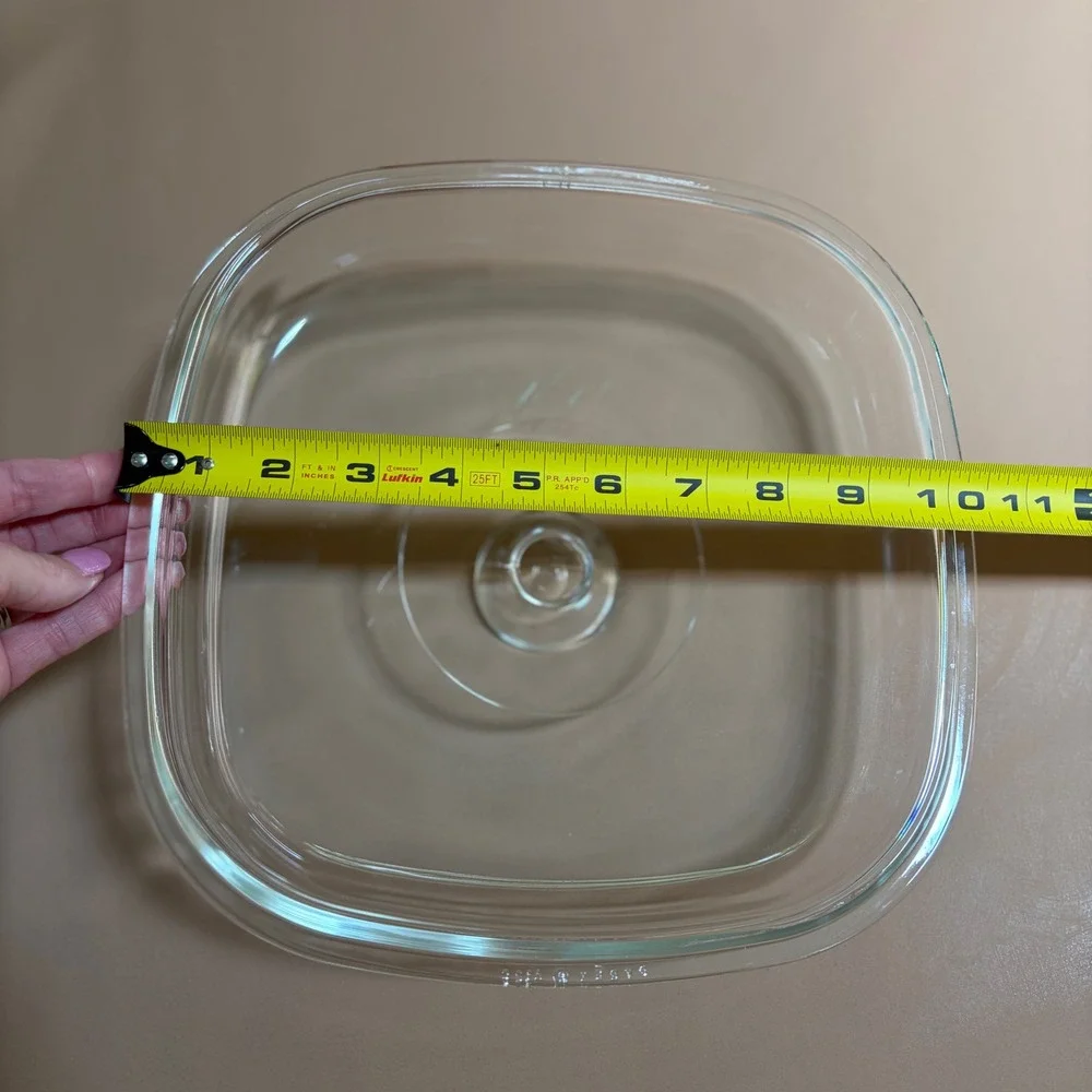 Pyrex A-12-C Clear Glass Square Casserole Lid Replacement no chip or cracks